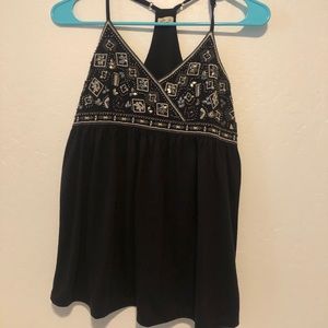 Hollister beaded babydoll tank